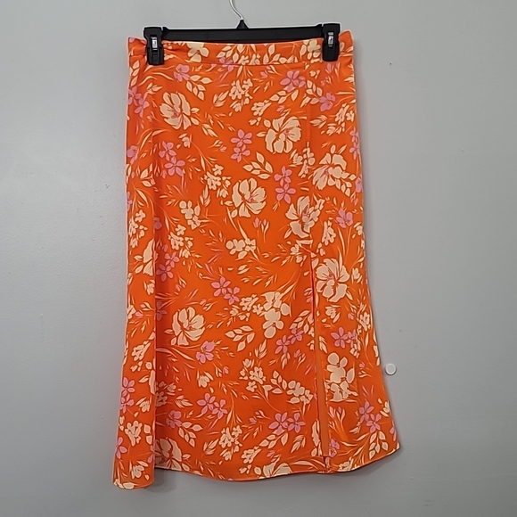 Sage The LabelAurora Floral Side Slit Midi Skirt - Picture 4 of 8